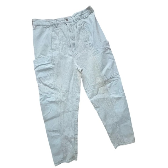 Vintage Denim - Vintage 90's Brittania bleach washed, tapered ultra High Rise cargo denim - L/12